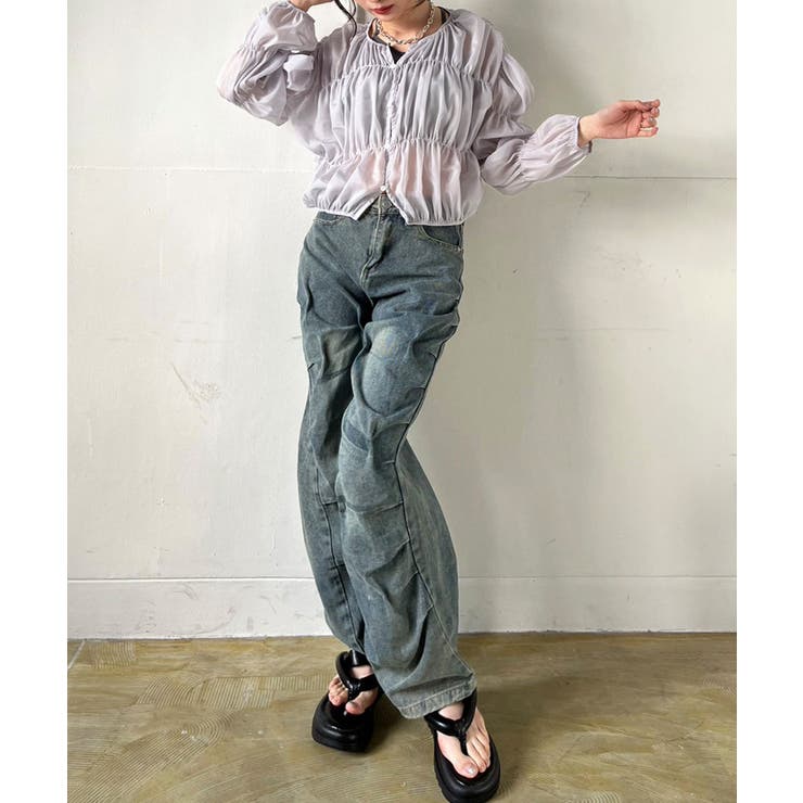 ボリュームシャーリングシアーブラウス | Jewelobe | 詳細画像15 