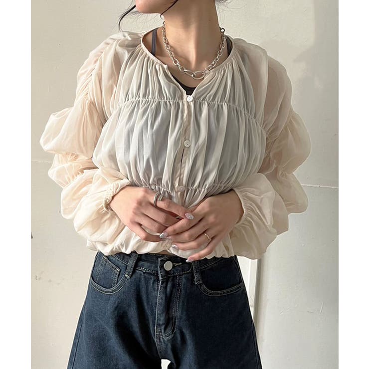 ボリュームシャーリングシアーブラウス | Jewelobe | 詳細画像2 