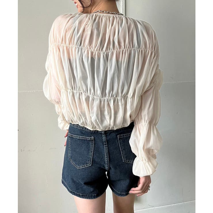 ボリュームシャーリングシアーブラウス | Jewelobe | 詳細画像5 