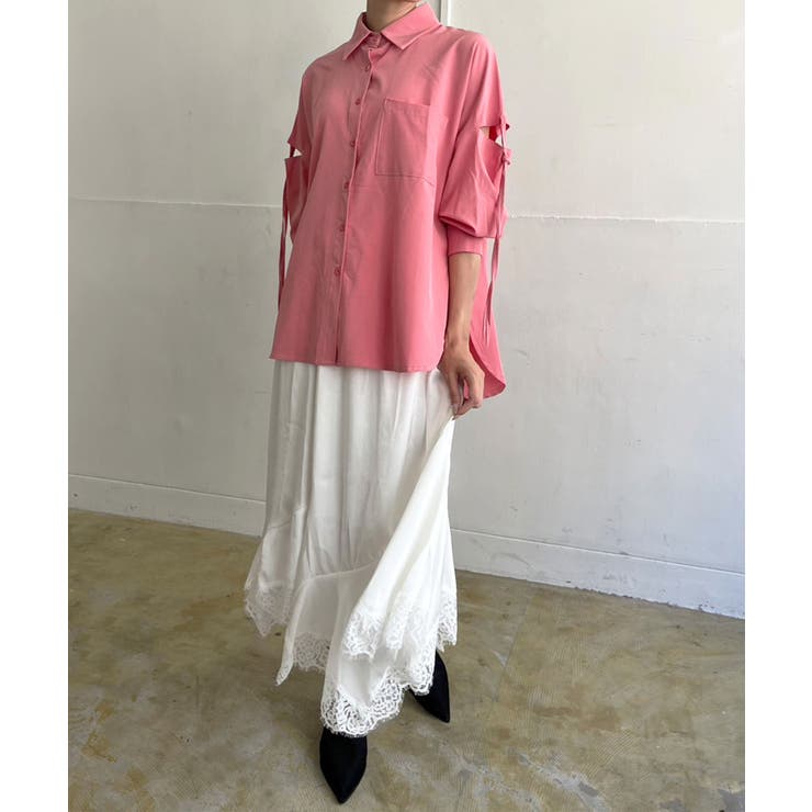 スリーブスラッシュオーバーサイズシャツ | Jewelobe | 詳細画像18 