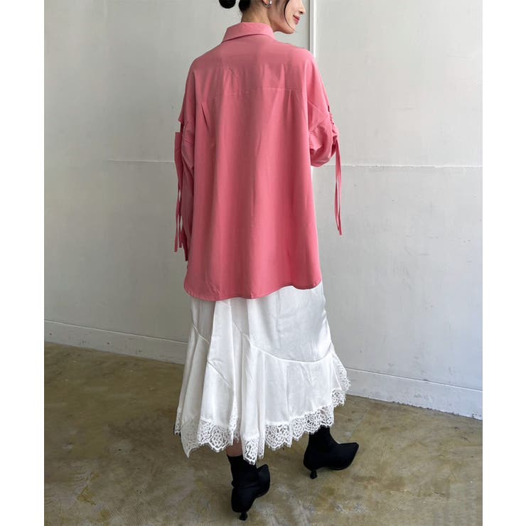 スリーブスラッシュオーバーサイズシャツ | Jewelobe | 詳細画像19 