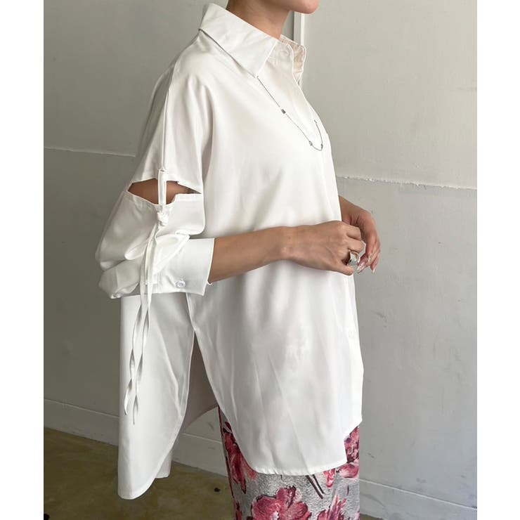 スリーブスラッシュオーバーサイズシャツ | Jewelobe | 詳細画像2 