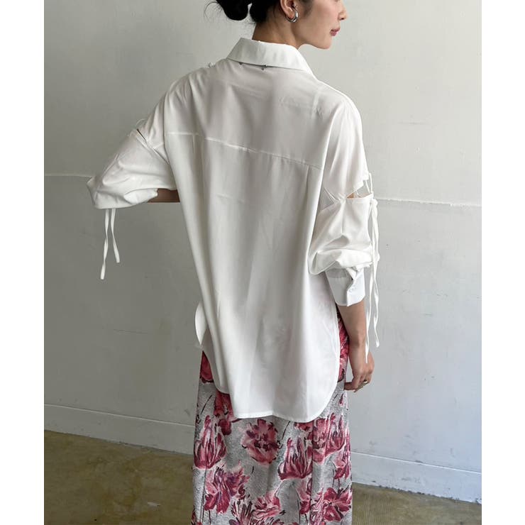 スリーブスラッシュオーバーサイズシャツ | Jewelobe | 詳細画像4 