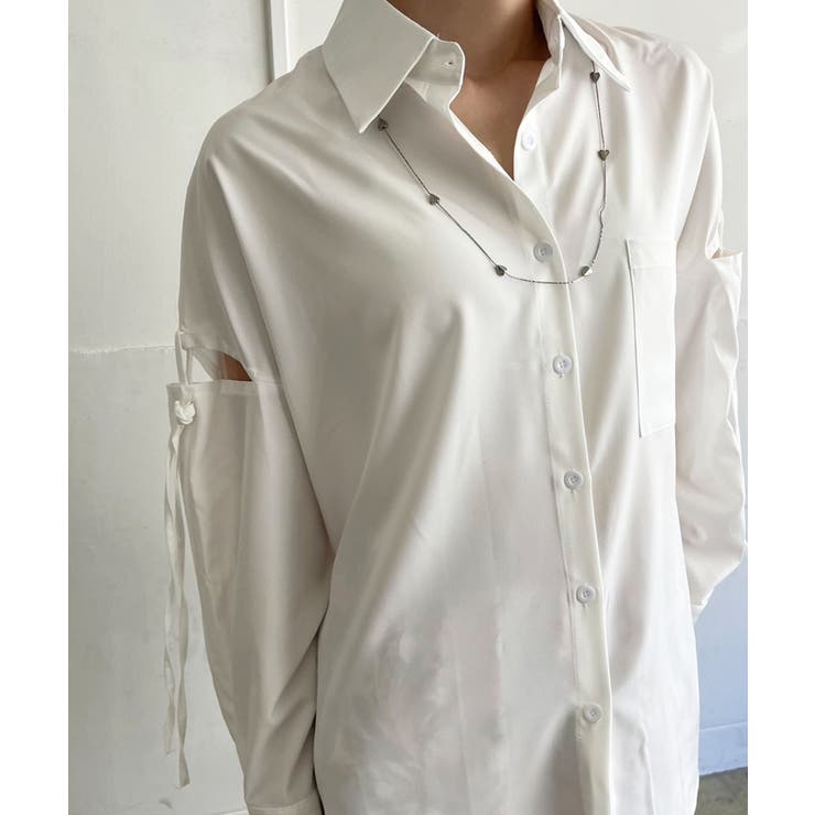 スリーブスラッシュオーバーサイズシャツ | Jewelobe | 詳細画像7 