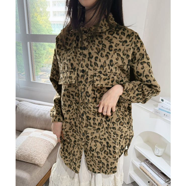 レオパードルーズアウターシャツ | Jewelobe | 詳細画像1 