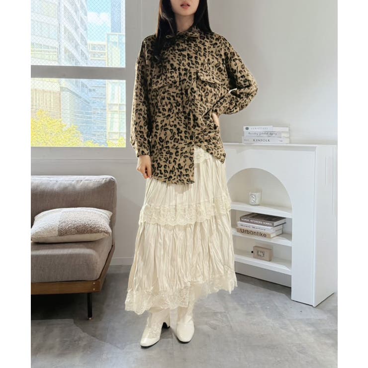 レオパードルーズアウターシャツ | Jewelobe | 詳細画像6 