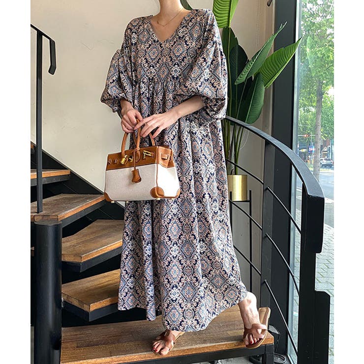 ダマスク風ボリュームマキシワンピース 品番 Jlbw Jewelobe ジュエローブ のレディースファッション通販 Shoplist ショップリスト