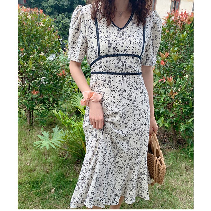 配色レース小花柄ワンピース 品番 Jlbw Jewelobe ジュエローブ のレディースファッション通販 Shoplist ショップリスト