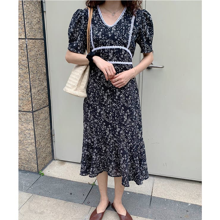 配色レース小花柄ワンピース 品番 Jlbw Jewelobe ジュエローブ のレディースファッション通販 Shoplist ショップリスト