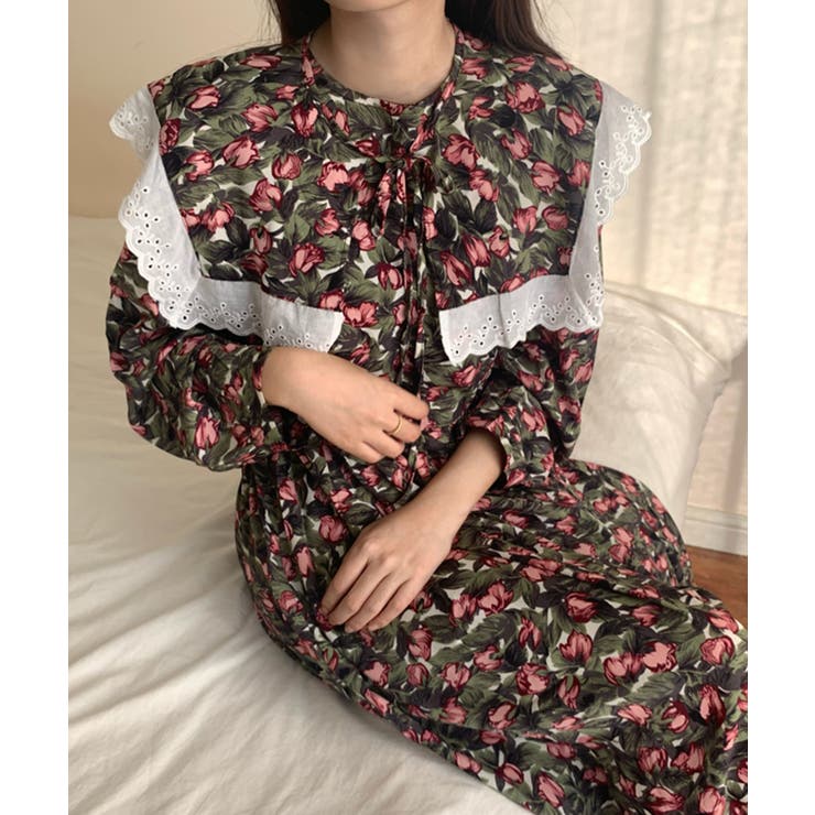 付け衿フラワーロングワンピース 品番 Jlbw Jewelobe ジュエローブ のレディースファッション通販 Shoplist ショップリスト