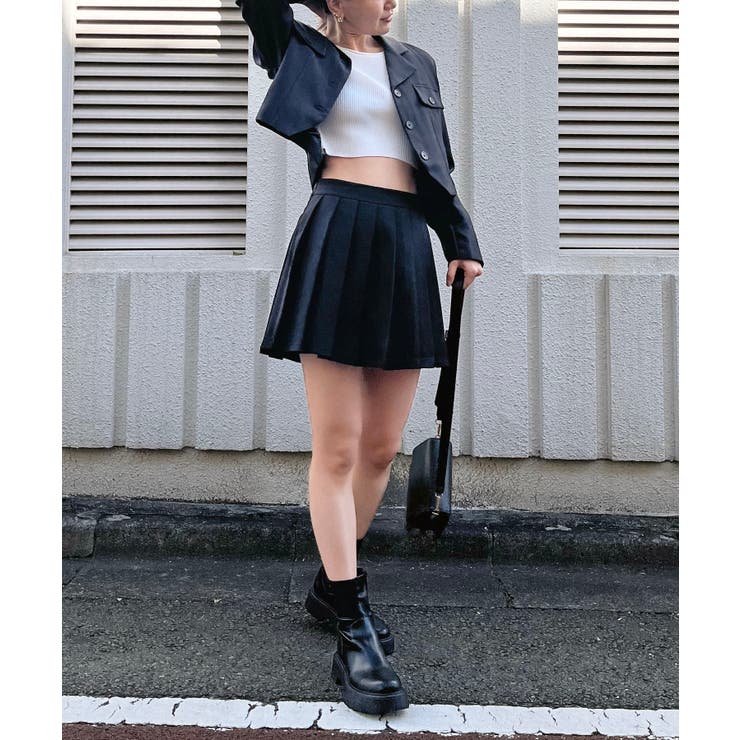 コンパクトジャケット×プリーツミニスカートセットアップ | Jewelobe | 詳細画像12 