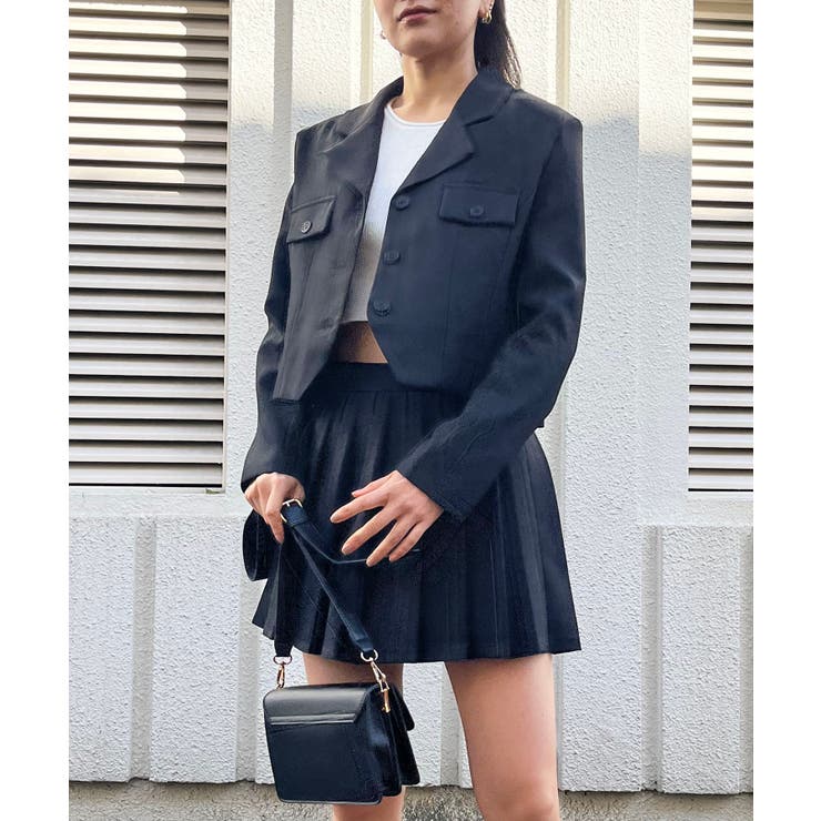 コンパクトジャケット×プリーツミニスカートセットアップ | Jewelobe | 詳細画像17 