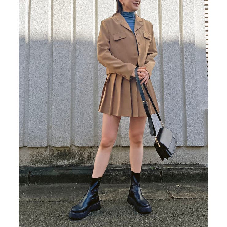 コンパクトジャケット×プリーツミニスカートセットアップ | Jewelobe | 詳細画像3 