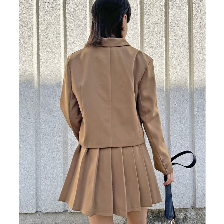 コンパクトジャケット×プリーツミニスカートセットアップ | Jewelobe | 詳細画像4 