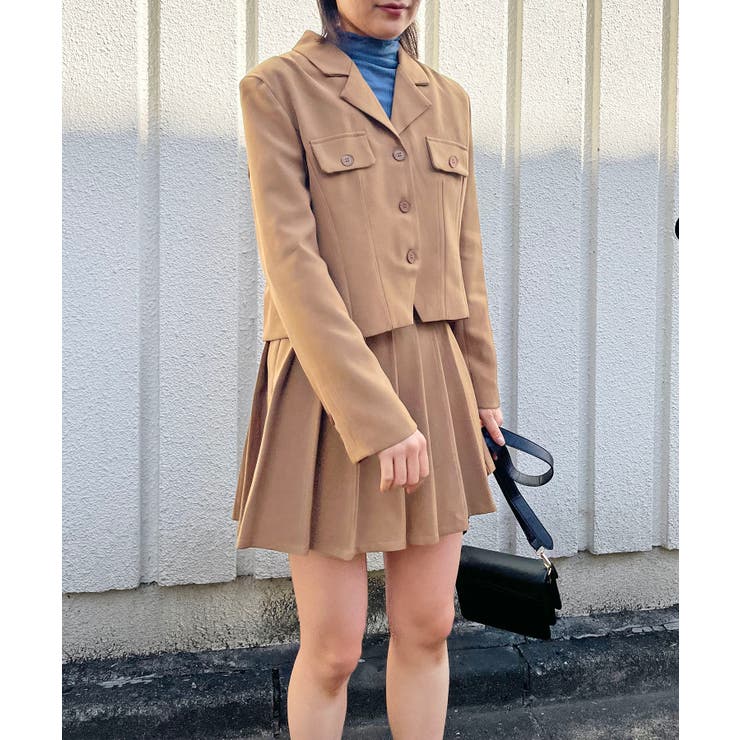 コンパクトジャケット×プリーツミニスカートセットアップ | Jewelobe | 詳細画像5 