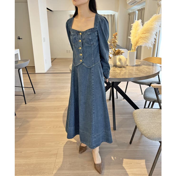 ビスチェジャケット×フレアスカート デニムセットアップ | Jewelobe | 詳細画像10 