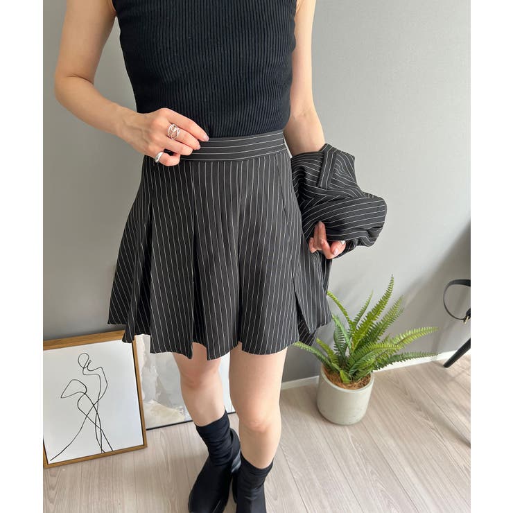 ピンストライプジャケット×プリーツスカート セットアップ | Jewelobe | 詳細画像18 