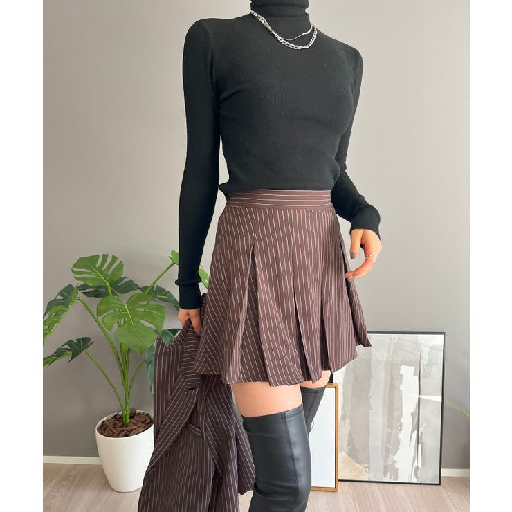 ピンストライプジャケット×プリーツスカート セットアップ | Jewelobe | 詳細画像5 