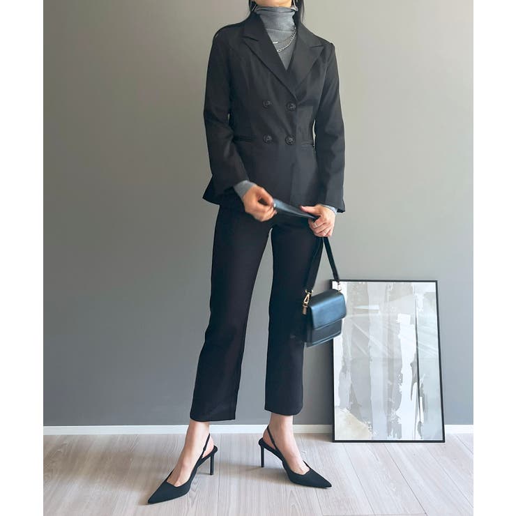 ダブルブレストジャケット＆タイトクロップドパンツスーツ | Jewelobe | 詳細画像16 