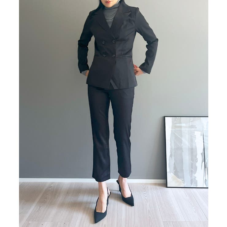 ダブルブレストジャケット＆タイトクロップドパンツスーツ | Jewelobe | 詳細画像18 