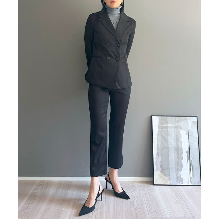 ダブルブレストジャケット＆タイトクロップドパンツスーツ | Jewelobe | 詳細画像19 