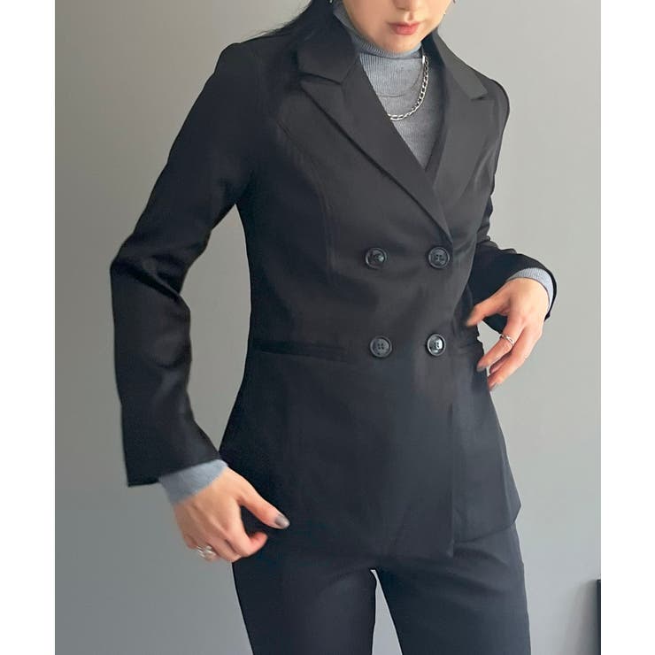 ダブルブレストジャケット＆タイトクロップドパンツスーツ | Jewelobe | 詳細画像21 