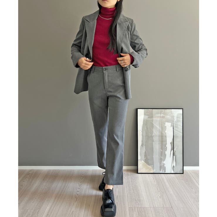 ダブルブレストジャケット＆タイトクロップドパンツスーツ | Jewelobe | 詳細画像4 