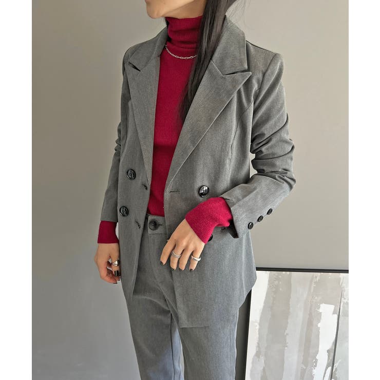 ダブルブレストジャケット＆タイトクロップドパンツスーツ | Jewelobe | 詳細画像6 