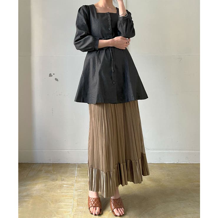 クスエアネックデニムミニワンピース | Jewelobe | 詳細画像14 