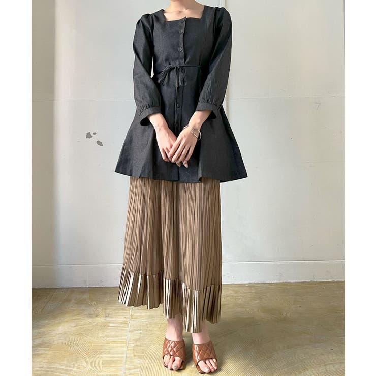 クスエアネックデニムミニワンピース | Jewelobe | 詳細画像16 