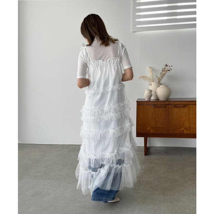 ドットチュールフリルボリュームワンピース | Jewelobe | 詳細画像5 