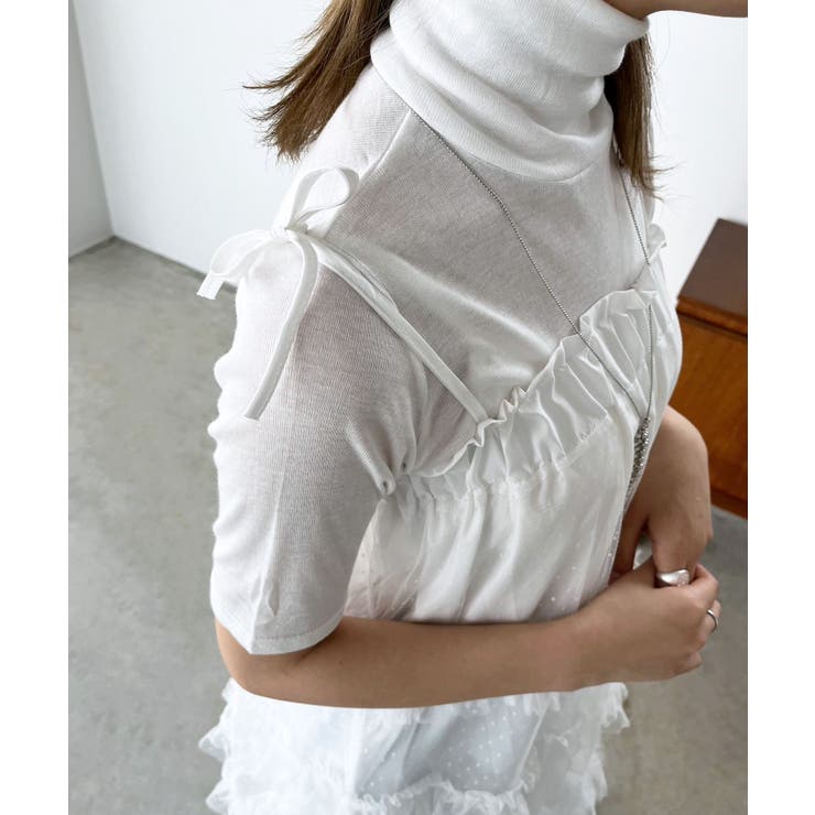 ドットチュールフリルボリュームワンピース | Jewelobe | 詳細画像6 