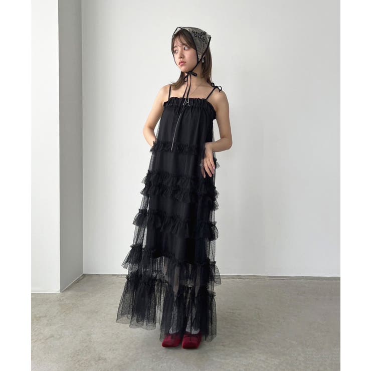 ドットチュールフリルボリュームワンピース | Jewelobe | 詳細画像9 