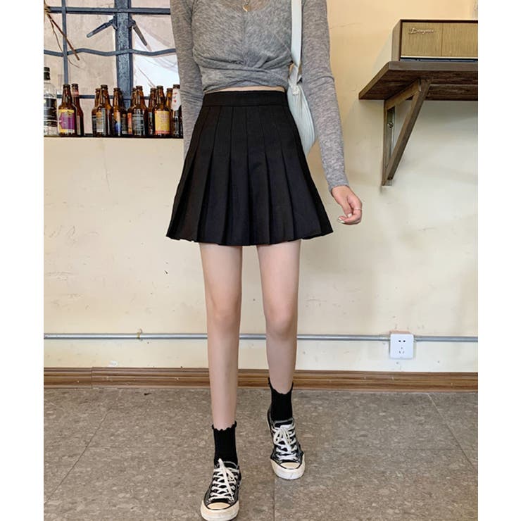 ブラック | ベーシックプリーツミニスカート | Jewelobe