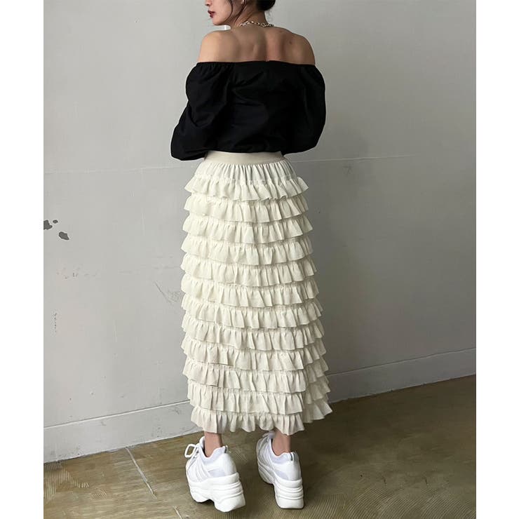 シフォンフリルロングスカート | Jewelobe | 詳細画像11 