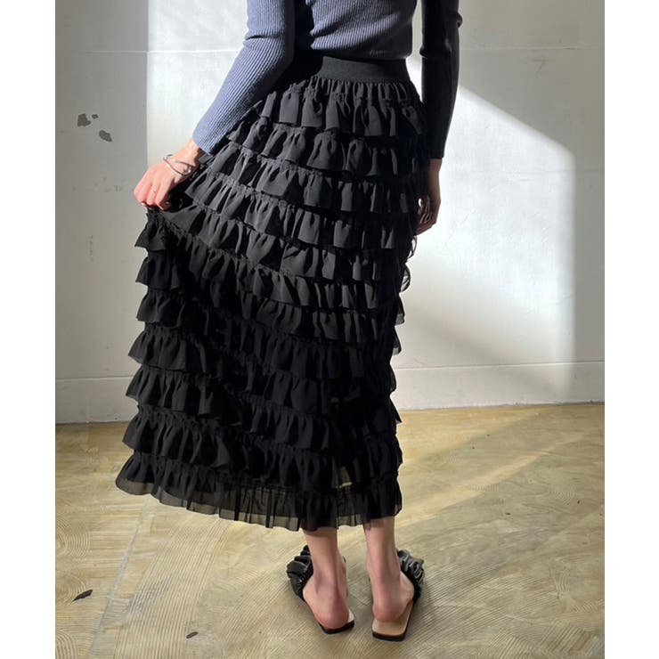 シフォンフリルロングスカート | Jewelobe | 詳細画像16 