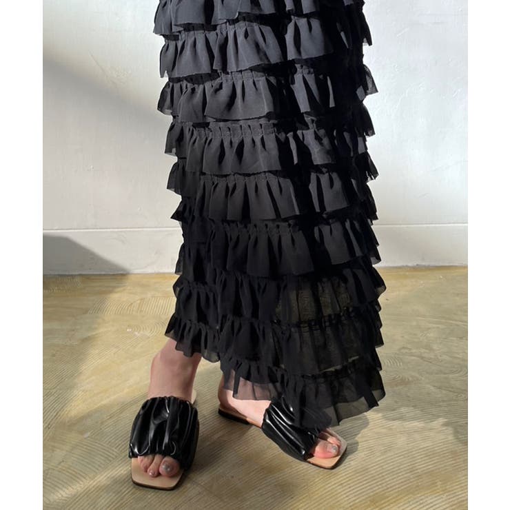 シフォンフリルロングスカート | Jewelobe | 詳細画像18 