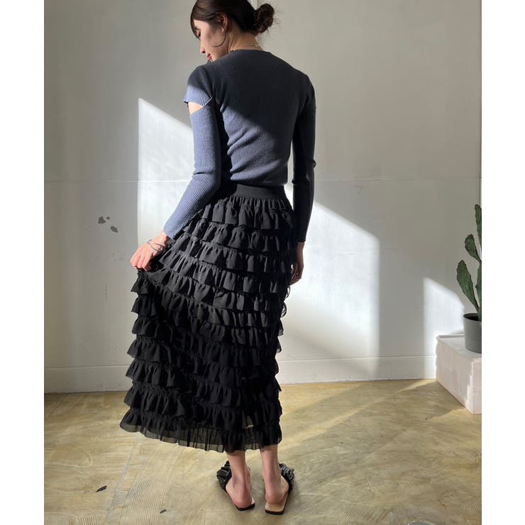 シフォンフリルロングスカート | Jewelobe | 詳細画像20 