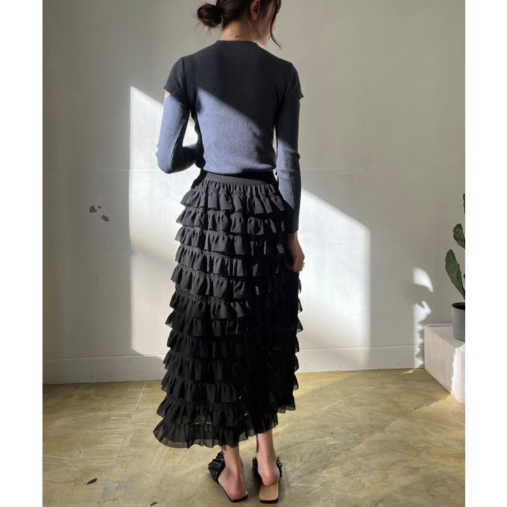 シフォンフリルロングスカート | Jewelobe | 詳細画像21 