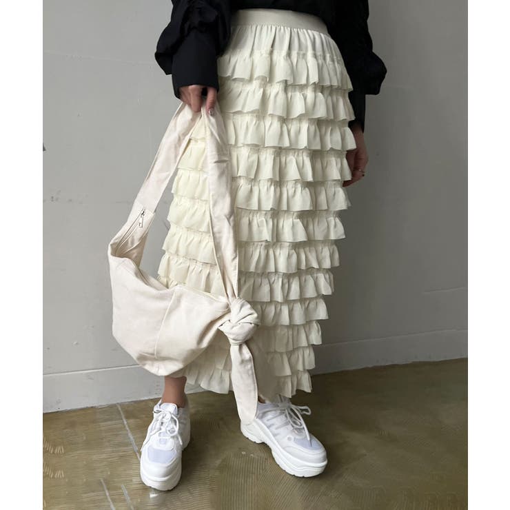 シフォンフリルロングスカート | Jewelobe | 詳細画像4 