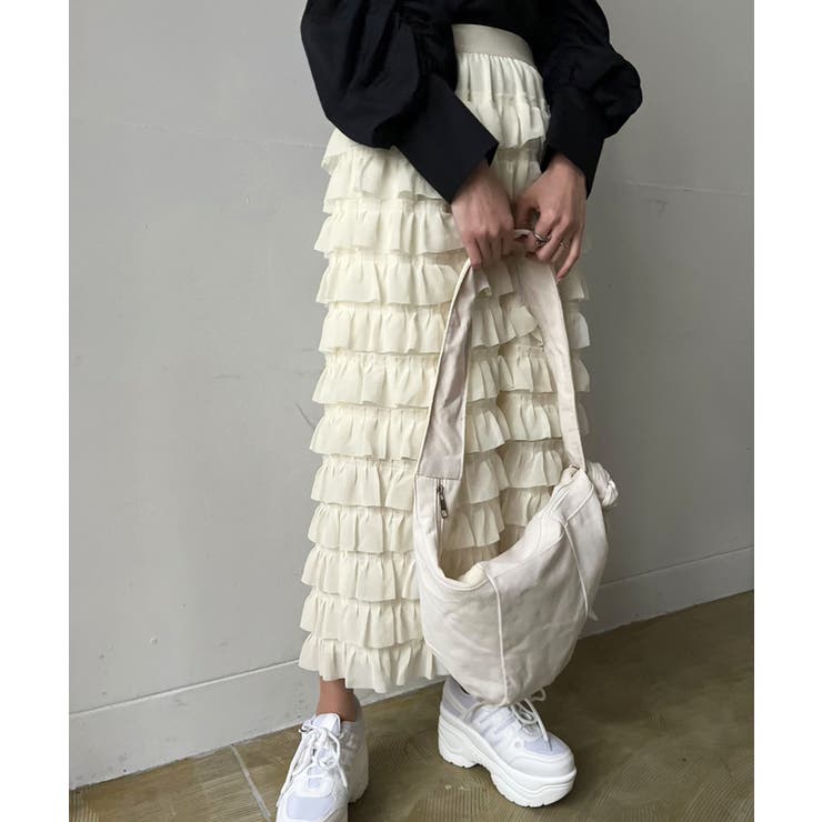 シフォンフリルロングスカート | Jewelobe | 詳細画像6 