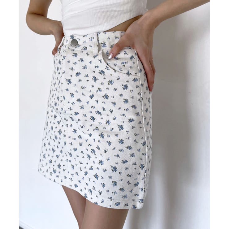 ホワイト | コバナツイルミニスカート | Jewelobe