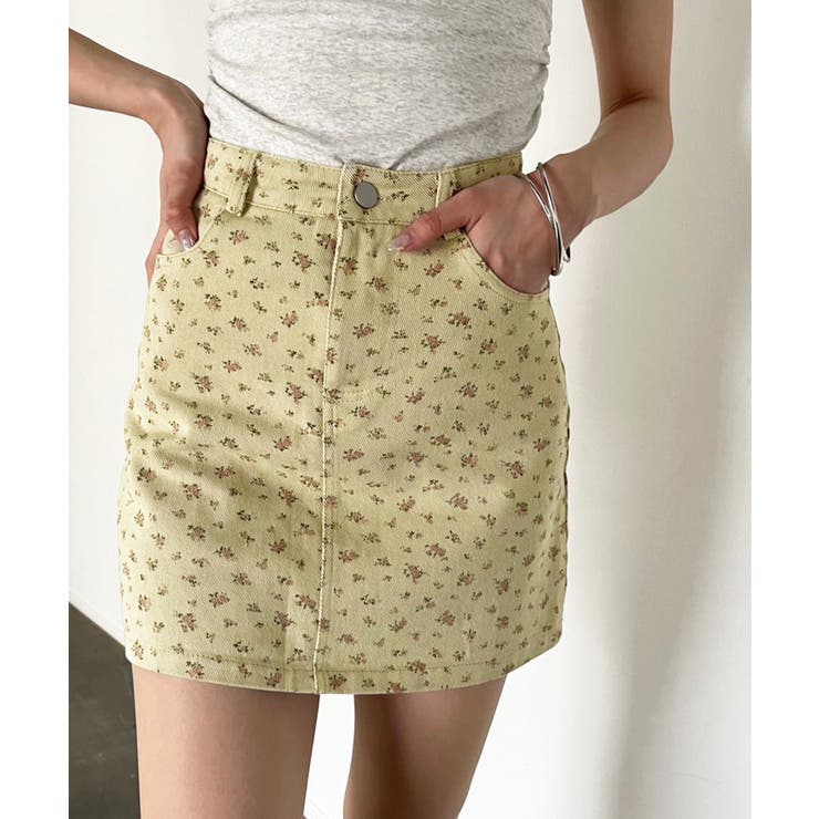 ベージュ | コバナツイルミニスカート | Jewelobe