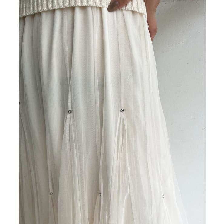 ポイントラインストーンチュールスカート | Jewelobe | 詳細画像4 