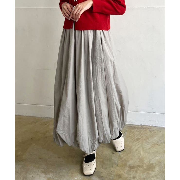 グレー | ロングバルーンスカート | Jewelobe