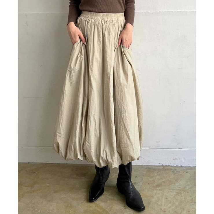 ベージュ | ロングバルーンスカート | Jewelobe