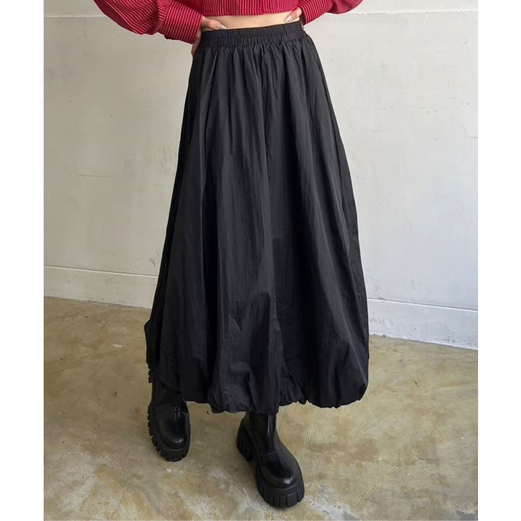 ブラック | ロングバルーンスカート | Jewelobe