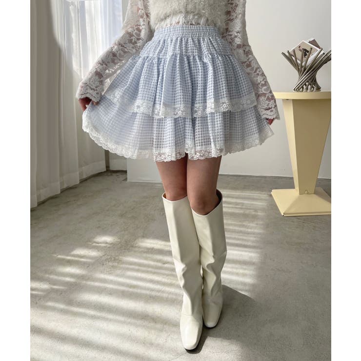 ギンガムチェックティアードミニスカート | Jewelobe | 詳細画像12 