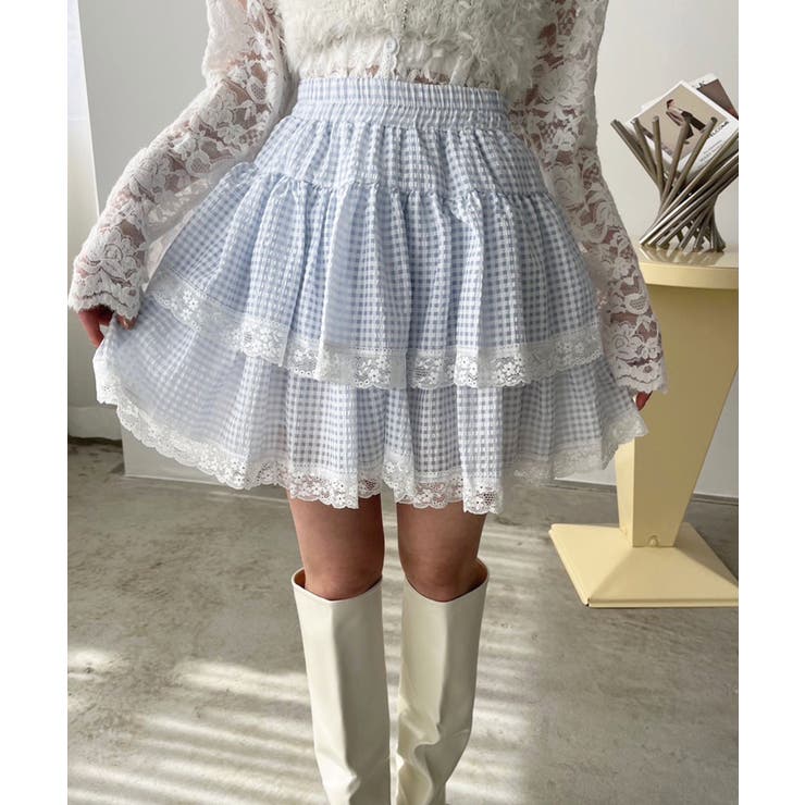 ギンガムチェックティアードミニスカート | Jewelobe | 詳細画像13 