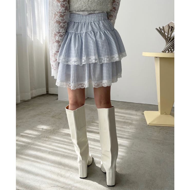 ギンガムチェックティアードミニスカート | Jewelobe | 詳細画像15 
